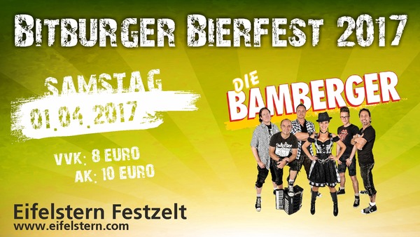 Party Flyer: Bierfest 2017 Bamberger am 01.04.2017 in Bitburg